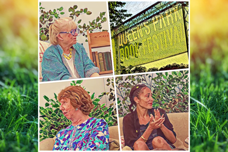 Queen’s Park Book Festival, graphics of authors who joined including Polly Toynbee, Catherine Ashton and Zadie Smith
