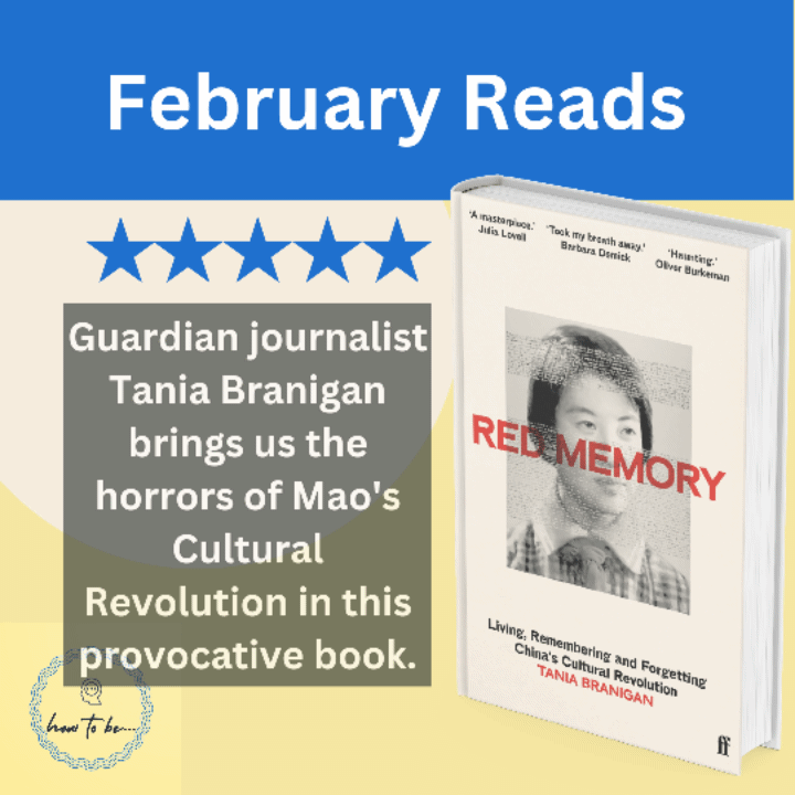 Best books in February 2023 recommendations. Gif of books including Red Memory: Living, Remembering and Forgetting China's Cultural Revolution by Tania Branigan (2023), Unlawful Killings: Life, Love and Murder: Trials at the Old Bailey by Her Honour Wendy Joseph, QC (2022), Hijab Butch Blues: A Memoir by Lamya H (2023), Don't Forget to Scream: Unspoken Truths About Motherhood by Marianne Levy (2022), Food for Life: The New Science of Eating Well, by Tim Spector (2022), and Until We Are Free: My Fight for Human Rights in Iran by Shirin Ebadi (2016).