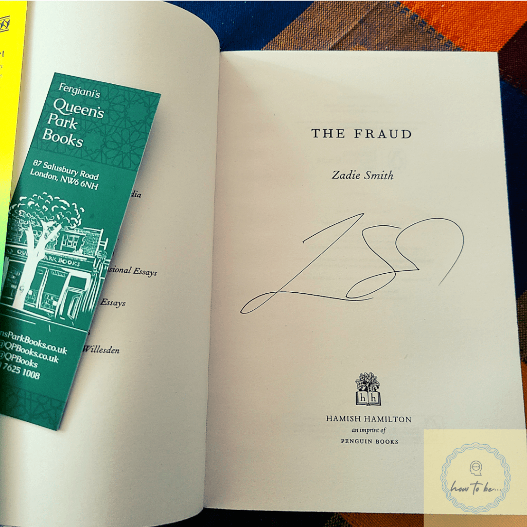 Queen's Park Book Festival 2023, Zadie Smith Autograph in her new The Fraud