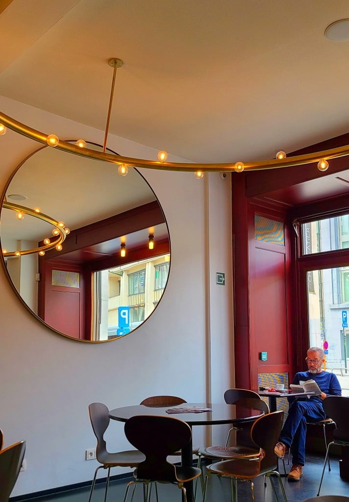 Bozar cafe during Brussels literary tour