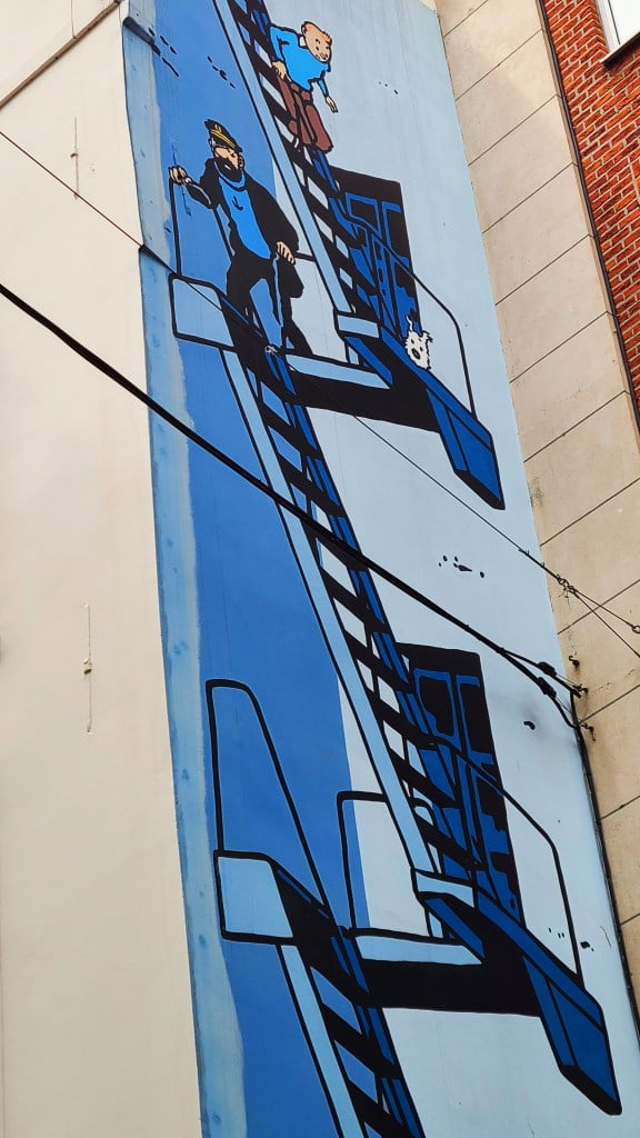 Tintin street art in Brussels
