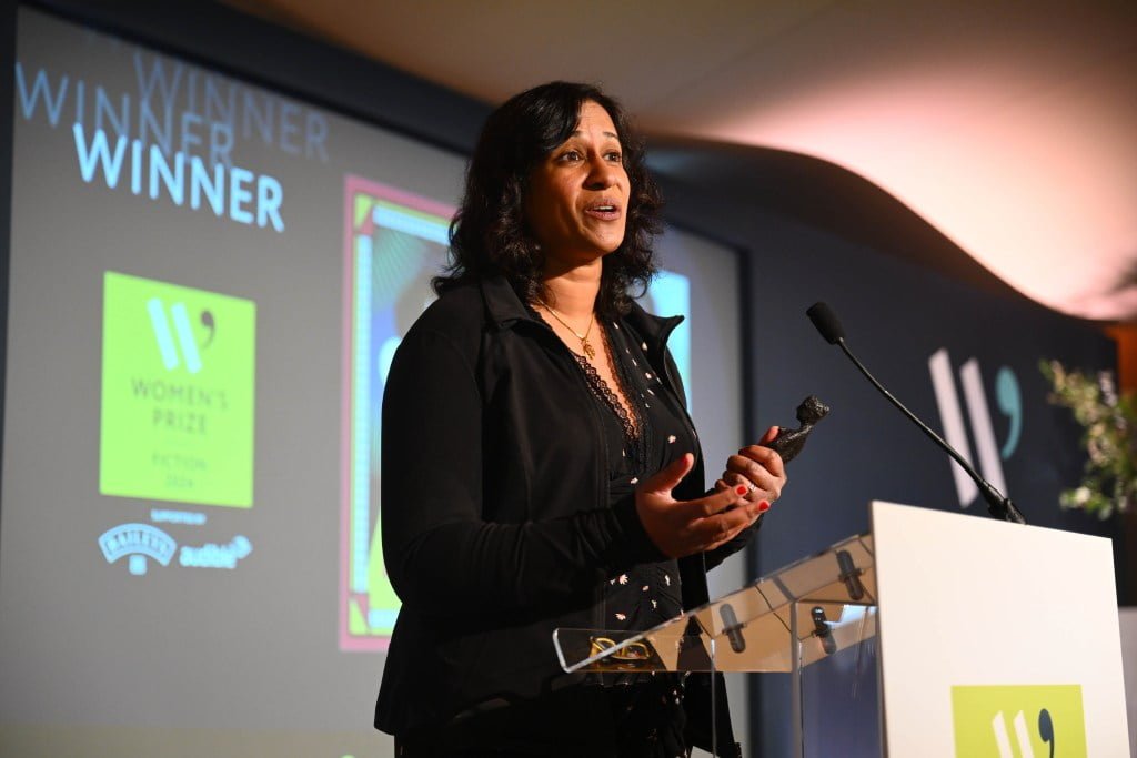 V. V. Ganeshananthan, author of Brotherless Night, is announced as the winner of the 2024 Women´s Prize for Fiction, taking place at Bedford Square Gardens, London. Picture date: Thursday June 13, 2024. PA Photo. As the winner of the prize, which is now in its 29th year, Ganeshananthan will receive £30,000.
